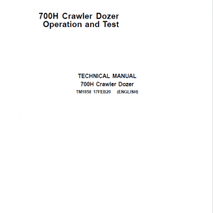 John Deere 700H Crawler Dozer Service Manual John Deere 700H Crawler Dozer Service Manual - Image 2