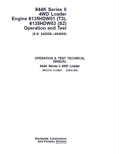Discover the John Deere 844K Series II 4WD Engine T3 - Image 2