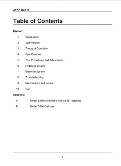 John Deere 335, 435 Log Loader Repair Technical Manual - Image 3