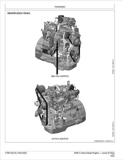 John Deere 4045 2-Valve Diesel Engine Level 23 ECU Component Technical Manual - Image 2