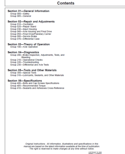 John Deere TeamMate V 1600 Series Inboard Planetary Axles Component Technical Manual - Image 2