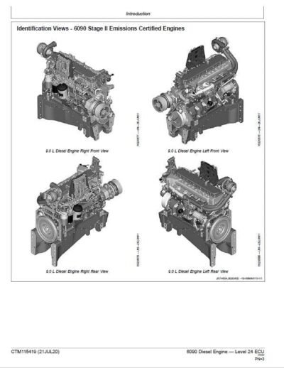 John Deere 6090 Diesel Engine Level 24 ECU Component Technical Manual - Image 2