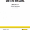 New Holland U80C Tractor Backhoe Service Manual