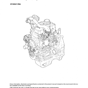 New Holland F4CE0354A 334T M2 Engine Service Manual New Holland F4CE0354A 334T M2 Engine Service Manual - Image 2