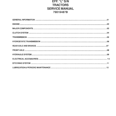 AGCO ST25 Compact Tractor Service Manual