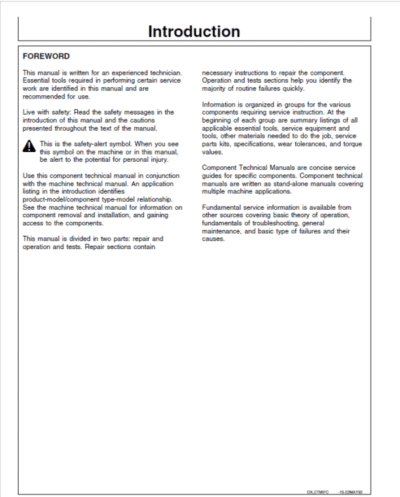 John Deere Series 500, 6619 Diesel Engines Service Repair Manual - Image 2