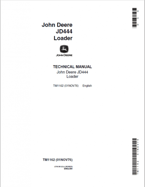 John Deere 444 Loader Repair Technical Manual