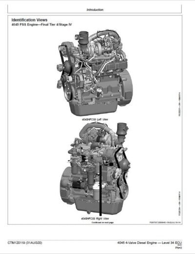 John Deere 4045 4-Valve Diesel Engine Level 34 ECU Service Repair Manual - Image 2