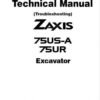 Hitachi ZAXIS 75US-A, 75 UR Excavator Repair Service Manual