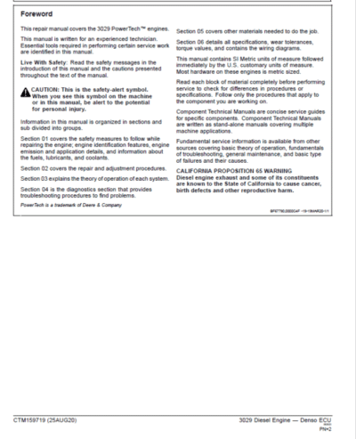 John Deere 3029 Diesel Engine – Denso ECU Repair Manual - Image 2