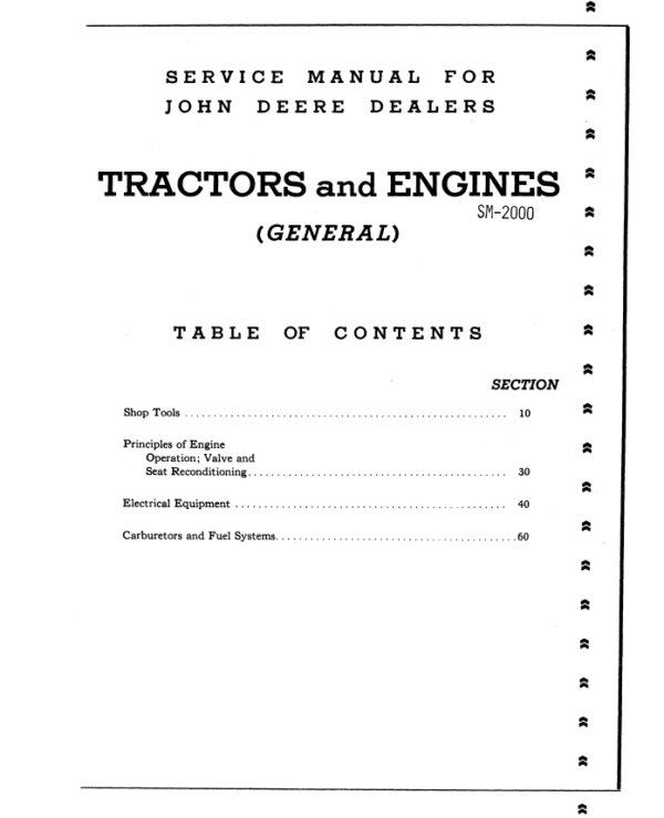 John Deere Tractors and Engines General Repair Manual John Deere Tractors and Engines General Repair Manual - Image 2
