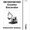 Gehl GE 502, GE 602, GE 652 Mini Excavator Repair Service Manual