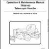 Bobcat TR38160, TR38160 EVO versa HANDLER Telescopic Service Repair Manual