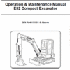 Bobcat E32 Compact Excavator Repair Service Manual
