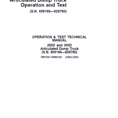 John Deere 250D, 300D Articulated Dump Truck Repair Manual