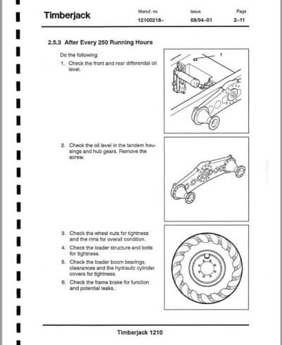 Timberjack 1210 Forwarder Service Repair Manual - Image 2