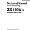 Hitachi ZX190W-5A and ZX190W-6 Wheeled Excavator Service Repair Manual