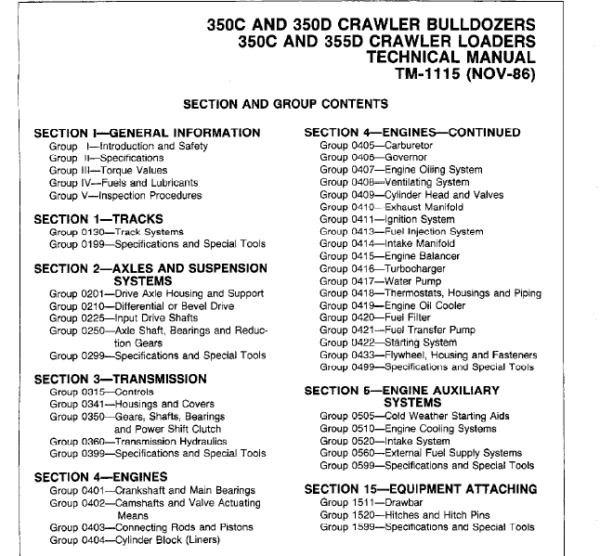 John Deere 350C, 355D Crawler Tractor Service Manual John Deere 350C, 355D Crawler Tractor Service Manual - Image 3