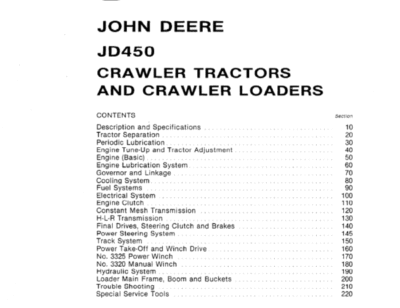 John Deere 450 Crawler Tractor and Loaders Service Manual - Image 3