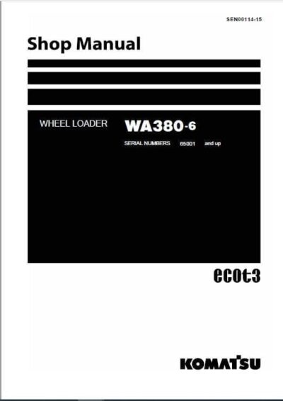 Komatsu Wa380-6 Wheel Loader Service Manual - Image 2