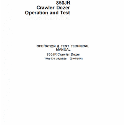 John Deere 850JR Crawler Dozer Service Manual