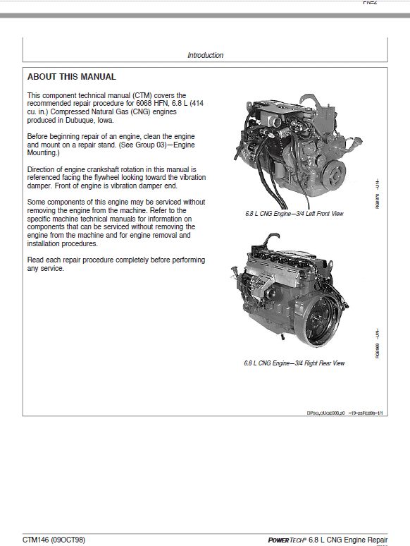 John Deere PowerTech 6.8L 6068 Natural Gas Engines Technical Manual - Image 2