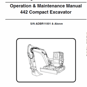 Bobcat 442 Excavator Repair Service Manual Bobcat 442 Excavator Repair Service Manual - Image 3