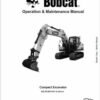 Bobcat E165 Compact Excavator Service Repair Manual