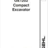 Gehl GE 1202 Crawler Excavator Repair Service Manual