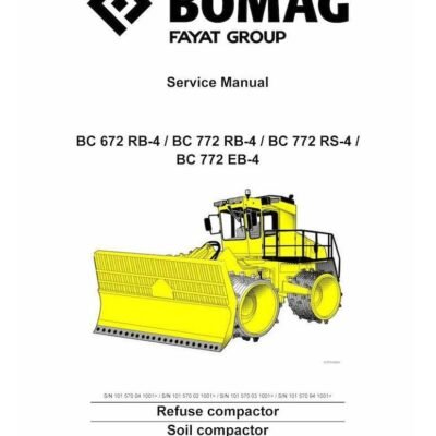 BOMAG Refuse 672 Rb Bc 672 Rs 772 Rb Service manual