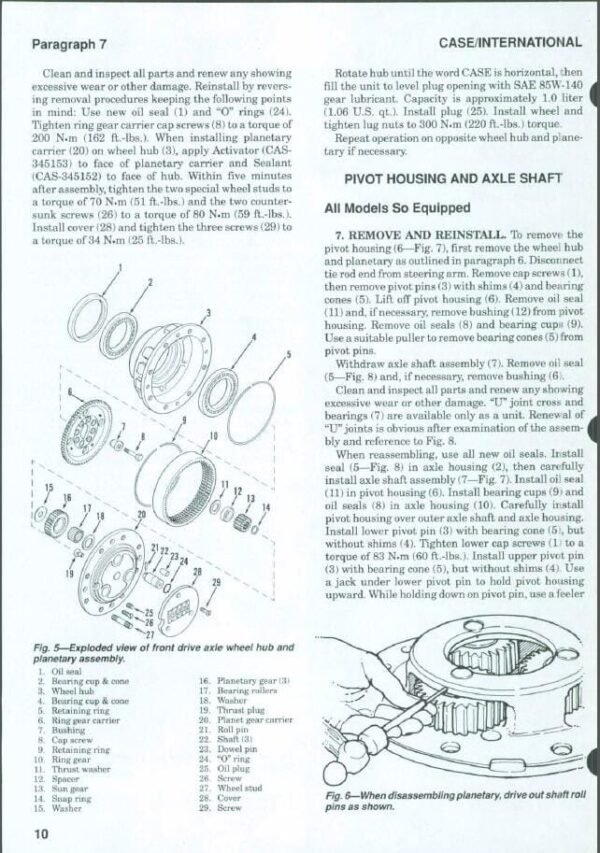 IH Case 5120 5130 5140 Tractor Service Repair Manual