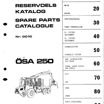 John Deere 250 OSA Forwarders Parts Catalog Manual