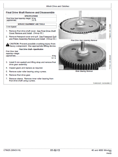 John Deere 40, 4000 Winches Component Technical Manual - Image 3