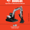 Bobcat E85 Excavator Repair Service Manual