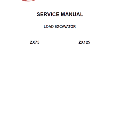 Cart Bobcat ZX75 and ZX125 Excavator Service Manual