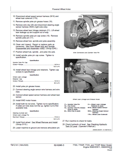 John Deere 770G, 770GP, 772G, 772GP Grader Repair Service Manual - Image 3
