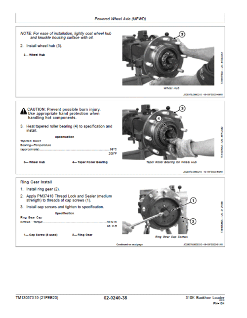 John Deere 310K Backhoe Loader Repair Technical Manual (S.N after C000001 – )