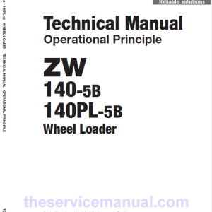 Hitachi ZW140-5B, ZW140PL-5B Wheel Loader Service Repair Manual Hitachi ZW140-5B, ZW140PL-5B Wheel Loader Service Repair Manual - Image 3