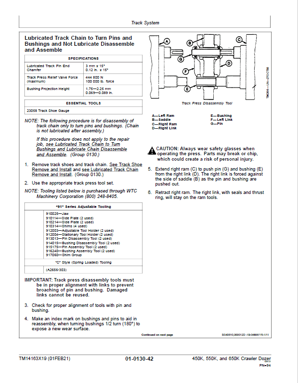 John Deere 450K, 550K, 650K Crawler Dozer Service Manual John Deere 450K, 550K, 650K Crawler Dozer Service Manual - Image 4