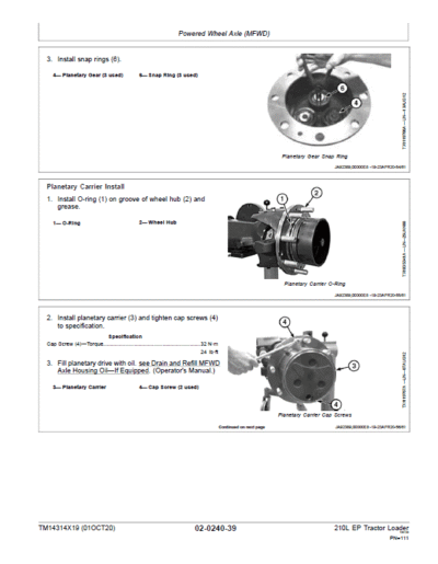 John Deere 210L EP Tractor Loader Repair Technical Manual - Image 3
