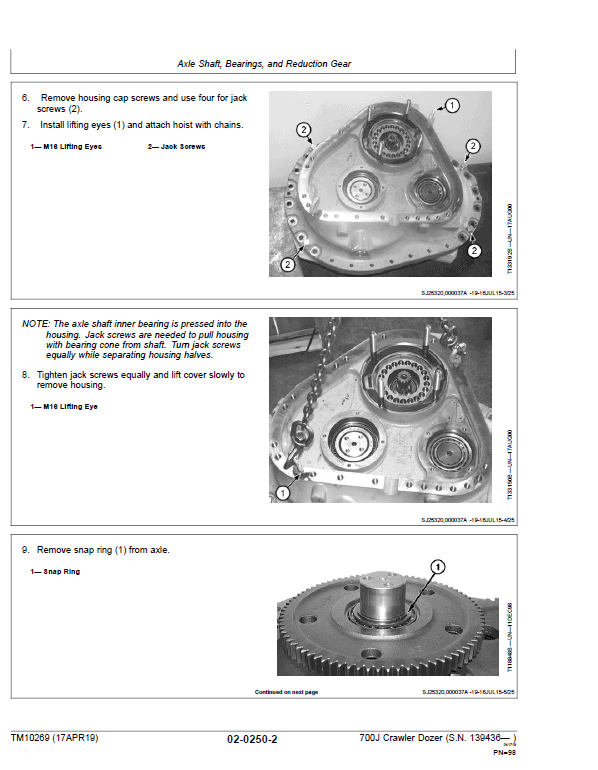 John Deere 700J Crawler Dozer Technical Manual (SN. from 139436) John Deere 700J Crawler Dozer Technical Manual (SN. from 139436) - Image 3