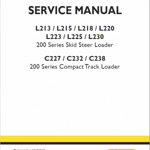 New Holland L213, L215, L216 SkidSteer Loader Service Manual New Holland L213, L215, L216 SkidSteer Loader Service Manual - Image 3