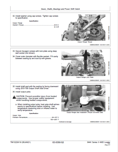 John Deere 844K 4WD Series II Loader Technical Manual - Image 3
