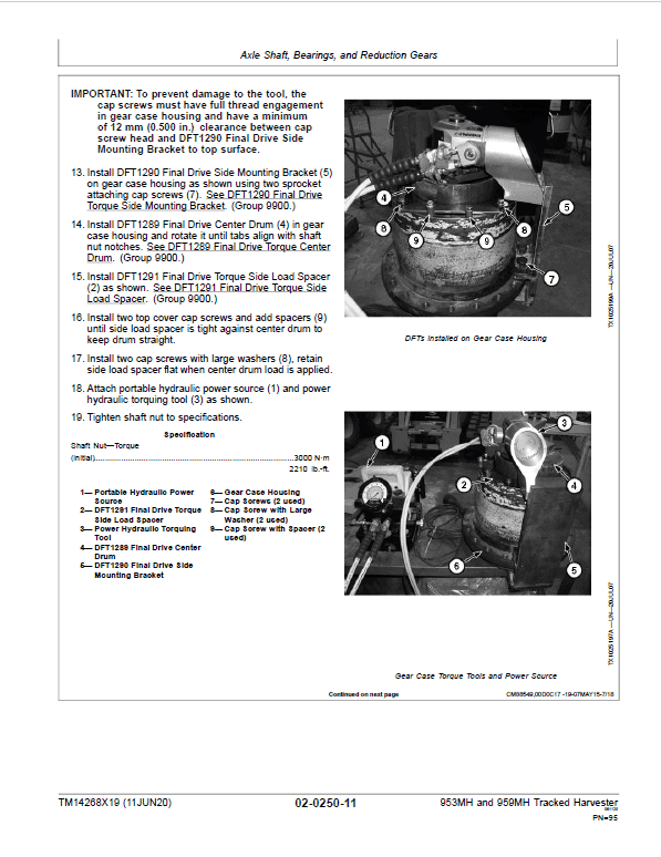 John Deere 953MH, 959MH Tracked Harvester Repair Manual John Deere 953MH, 959MH Tracked Harvester Repair Manual - Image 3