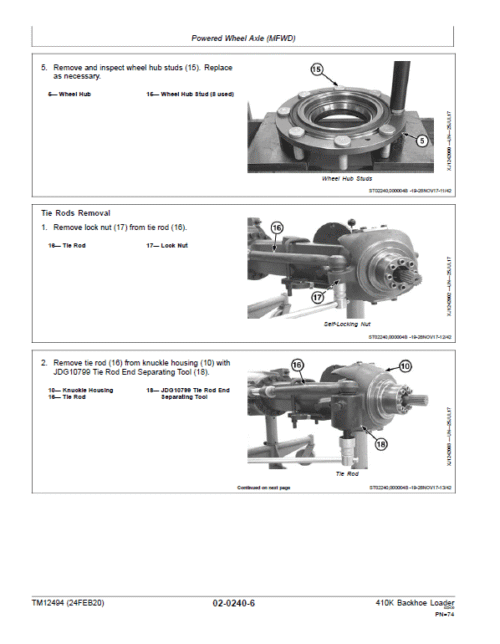 John Deere 410K Backhoe Loader Repair Technical Manual (S.N after E219607 – )