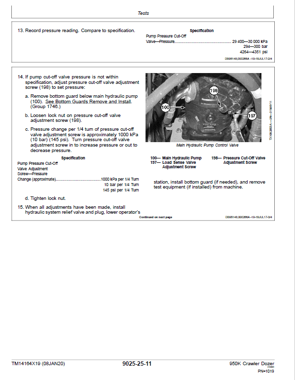 John Deere 950K Crawler Dozer Technical Manual (SN. from F310401 – 338999) John Deere 950K Crawler Dozer Technical Manual (SN. from F310401 – 338999) - Image 3