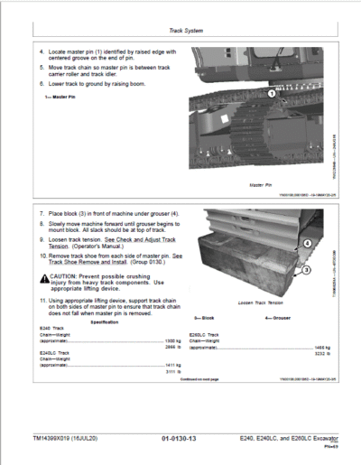 John Deere E240, E240LC, E260LC Excavator Repair Manual - Image 3