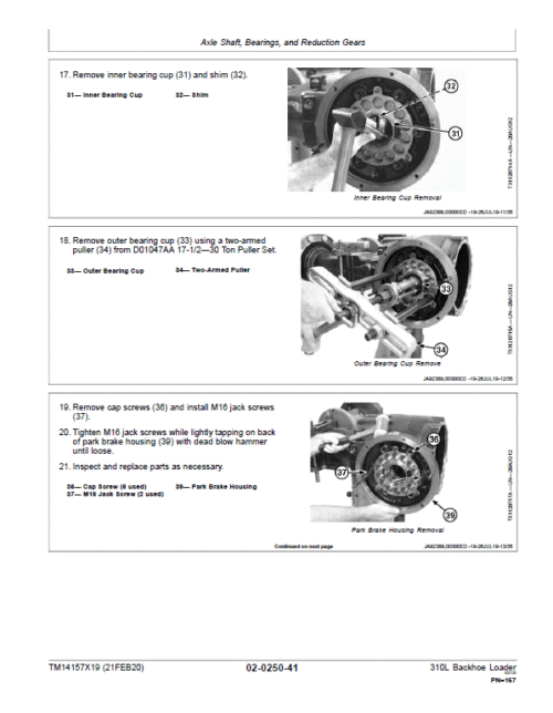 John Deere 310L Backhoe Loader Repair Technical Manual (S.N after C000001 & D000001 – )