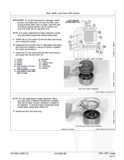John Deere 544K 4WD Loader Technical Manual - Image 3