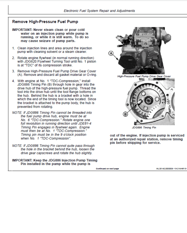 John Deere PowerTech 8.1L Diesel Engines Level 9 Electronic Fuel System With Denso Rail Repair Manual John Deere PowerTech 8.1L Diesel Engines Level 9 Electronic Fuel System With Denso Rail Repair Manual - Image 3